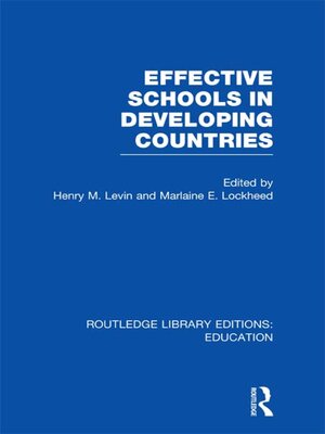 cover image of Effective Schools in Developing Countries